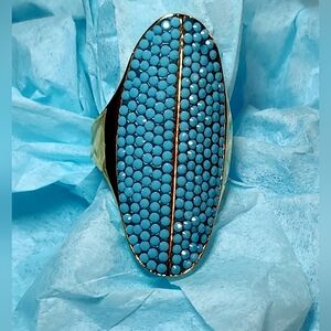 Henri bendel turquoise colored ring Size 9